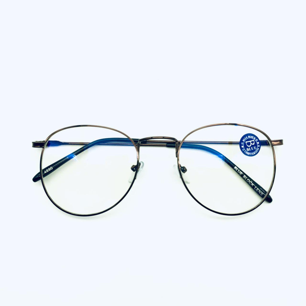 แว่นตากรองแสง รุ่น 4890 กรอบโลหะ มีให้เลือก6สี เลนส์BlueBlockกรองแสงสีฟ้า ปกป้องดวงตาจากแสงคอมพิวเตอร์ ไม่รวมอุปกรณ์