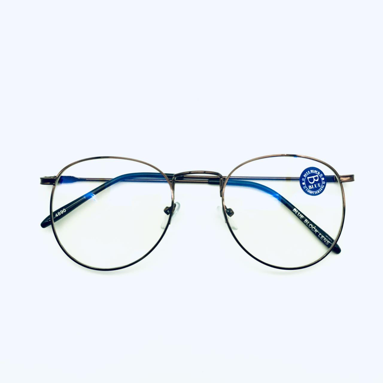 แว่นตากรองแสง รุ่น 4890 กรอบโลหะ มีให้เลือก6สี เลนส์BlueBlockกรองแสงสีฟ้า ปกป้องดวงตาจากแสงคอมพิวเตอร์ ไม่รวมอุปกรณ์