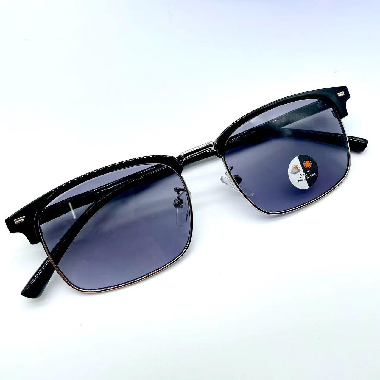 แว่นตาปรับแสงออโต้ รุ่น 2990Auto ทรงเหลี่ยมกรอบพลาสติก+โลหะ Photochromic blue filter เลนส์เปลี่ยนสีได้เมื่อออกแดด มีให้เลือก2สี ไม่รวมอุปกรณ์