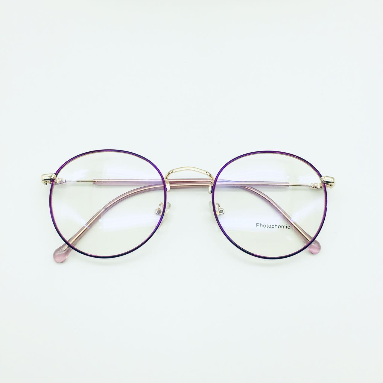 แว่นตาปรับแสง Photochromic blue filter เลนส์เปลี่ยนสีได้เมื่อออกแดด รุ่น 2001Auto กรอบโลหะ มีให้เลือก10 สี ไม่รวมอุปกรณ์