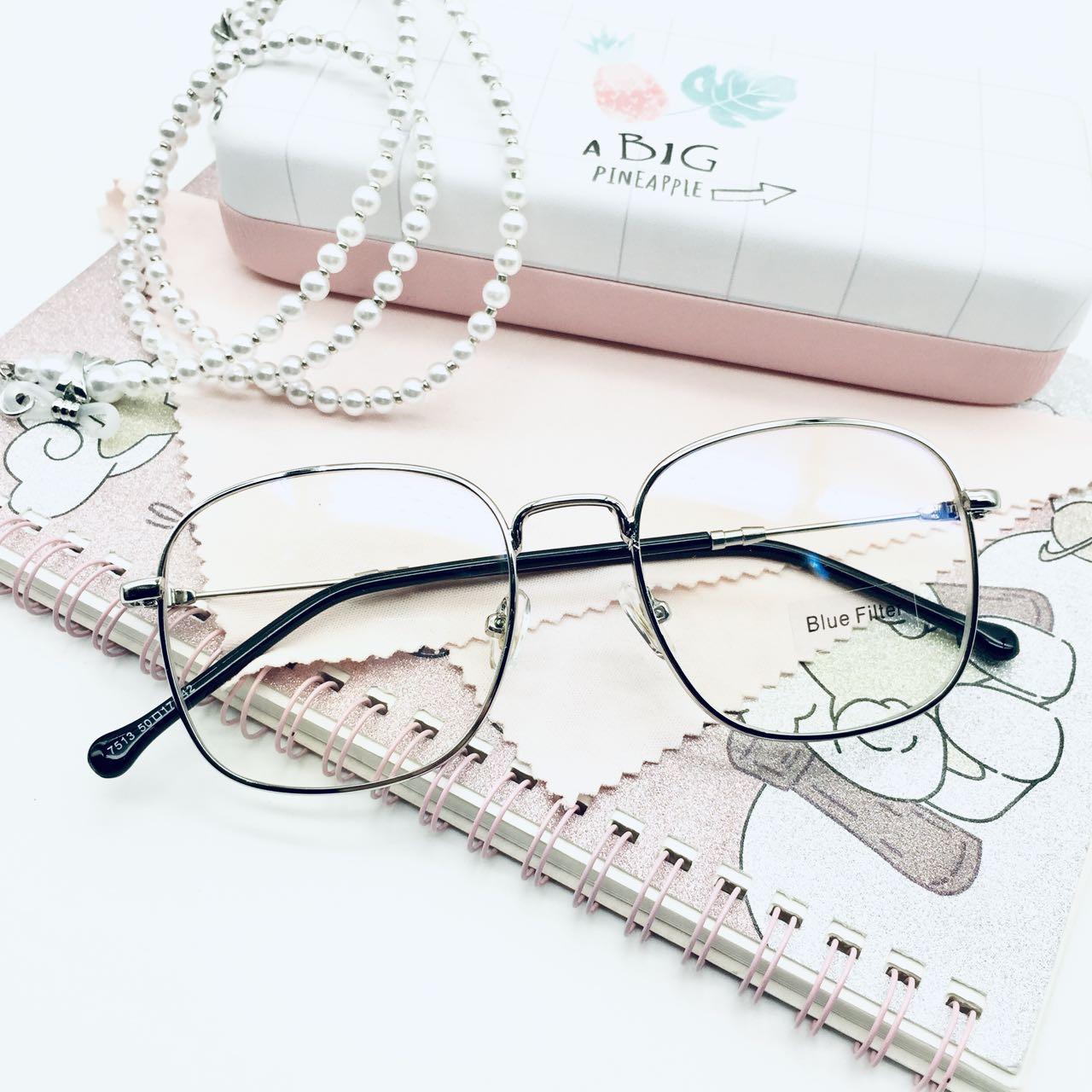 แว่นตากรองแสง รุ่น 7513  กรอบโลหะ มีให้เลือก4สี เลนส์BlueBlockกรองแสงสีฟ้า ปกป้องดวงตาจากแสงคอมพิวเตอร์ ไม่รวมอุปกรณ์