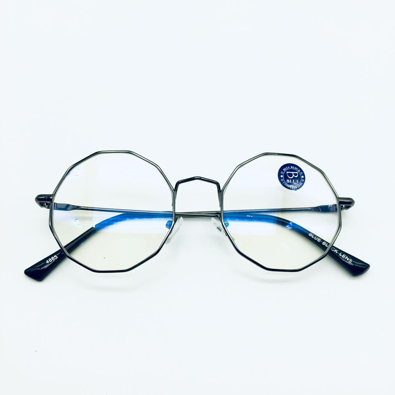 แว่นตากรองแสง รุ่น 4885 กรอบโลหะ มีให้เลือก6สี เลนส์BlueBlockกรองแสงสีฟ้า ปกป้องดวงตาจากแสงคอมพิวเตอร์ ไม่รวมอุปกรณ์