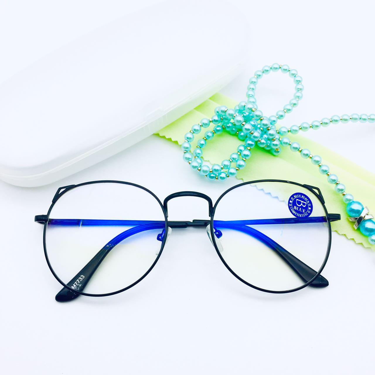 แว่นตากรองแสง รุ่น 7733 กรอบโลหะ มีให้เลือก5สี เลนส์BlueBlockกรองแสงสีฟ้า ปกป้องดวงตาจากแสงคอมพิวเตอร์ ไม่รวมอุปกรณ์