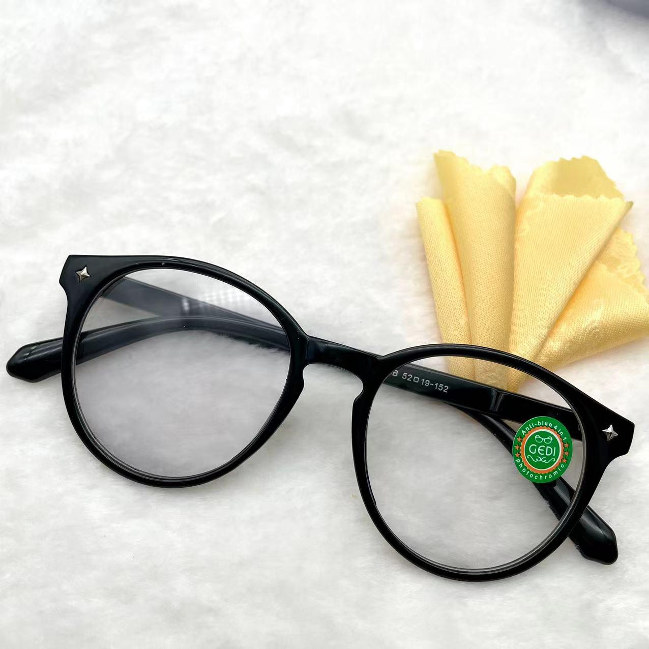 แว่นตาปรับแสงออโต้ รุ่น 2378Auto ทรงหยดน้ำใหญ่งานเข้าใหม่สีสวยใส่สบาย Photochromic blue filter เลนส์เปลี่ยนสีได้เมื่อออกแดด กรอบพลาสติก มีให้เลือก5สี ไม่รวมอุปกรณ์
