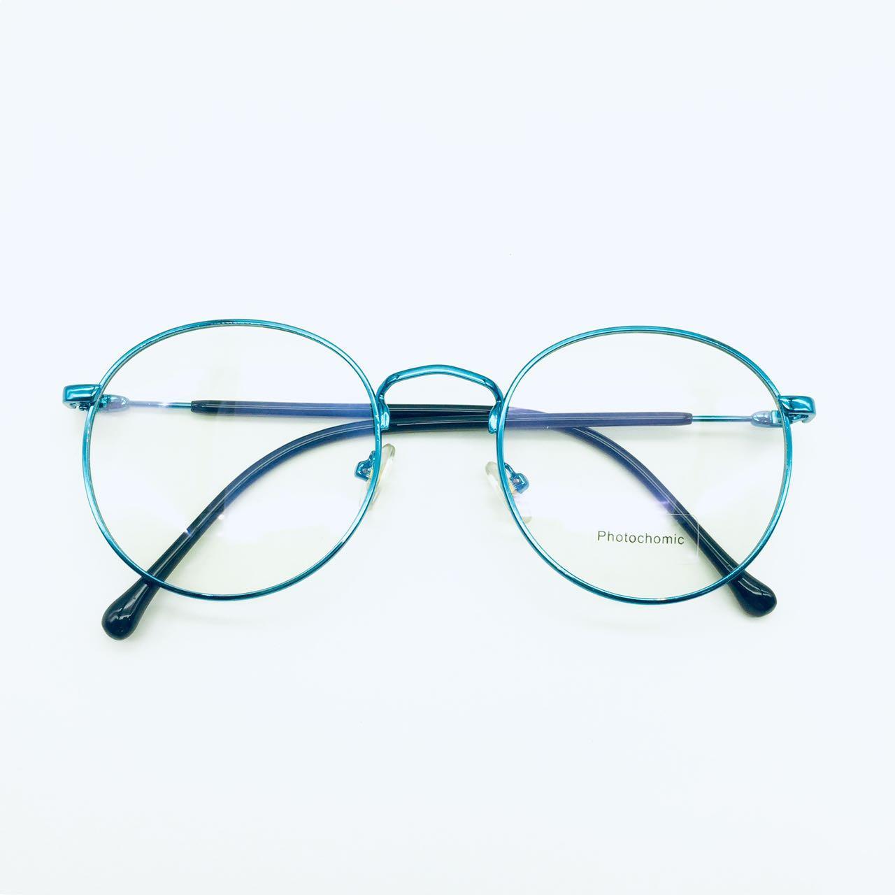 แว่นตาปรับแสง Photochromic blue filter เลนส์เปลี่ยนสีได้เมื่อออกแดด รุ่น 2001Auto กรอบโลหะ มีให้เลือก10 สี ไม่รวมอุปกรณ์