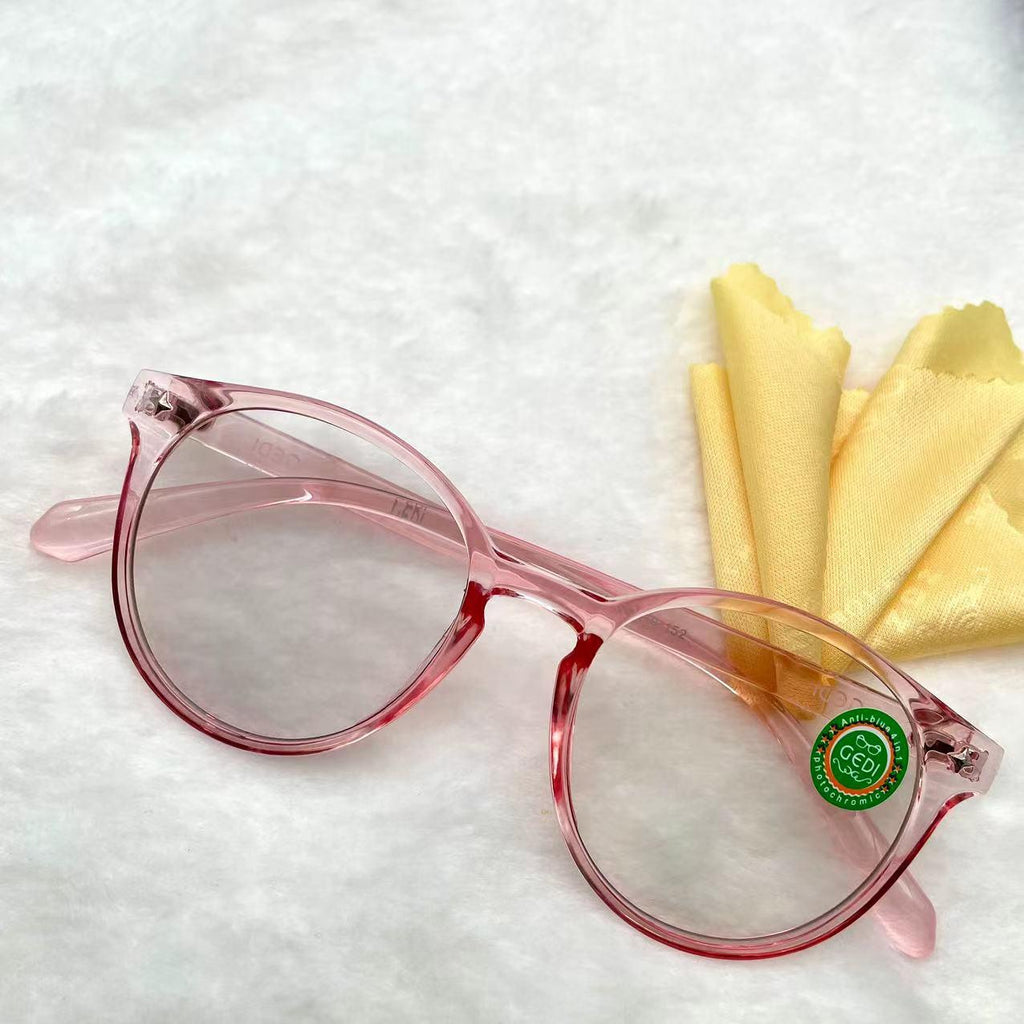 แว่นตาปรับแสงออโต้ รุ่น 2378Auto ทรงหยดน้ำใหญ่งานเข้าใหม่สีสวยใส่สบาย Photochromic blue filter เลนส์เปลี่ยนสีได้เมื่อออกแดด กรอบพลาสติก มีให้เลือก5สี ไม่รวมอุปกรณ์