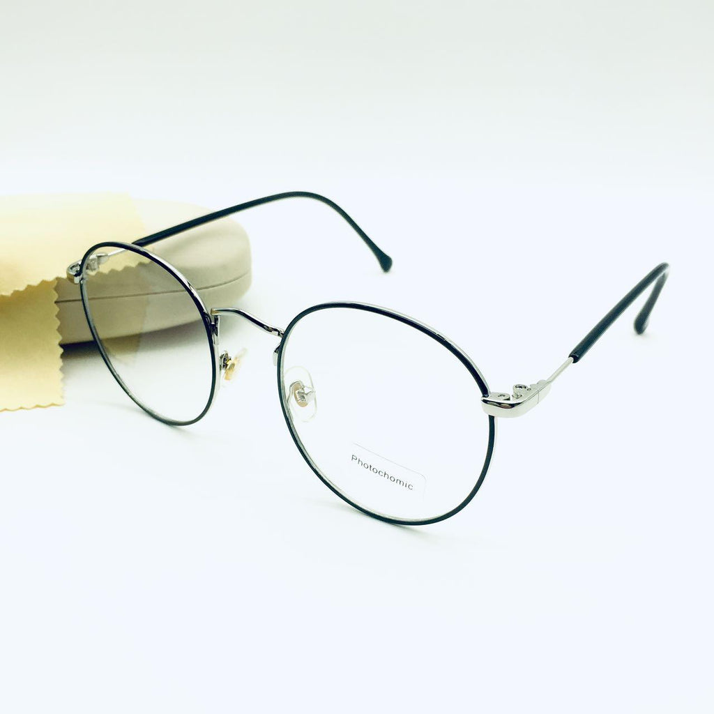แว่นตาปรับแสง Photochromic blue filter เลนส์เปลี่ยนสีได้เมื่อออกแดด รุ่น 2001Auto กรอบโลหะ มีให้เลือก10 สี ไม่รวมอุปกรณ์