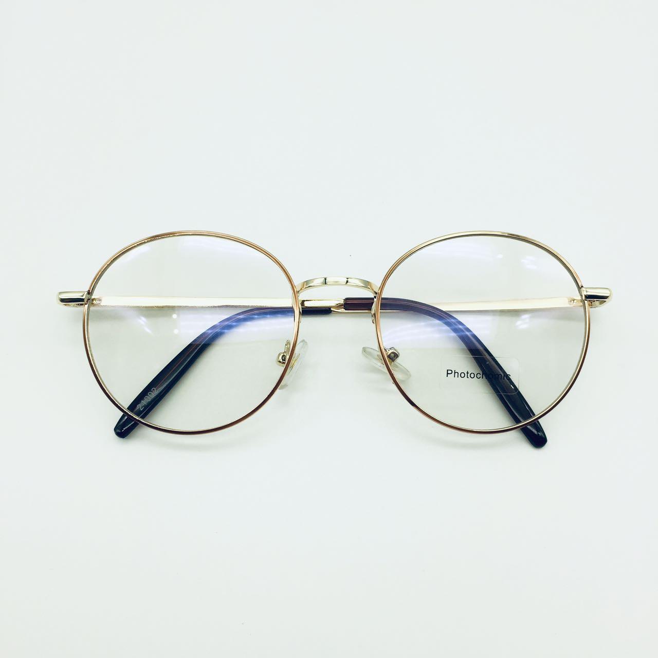 แว่นตาปรับแสง Photochromic blue filter เลนส์เปลี่ยนสีได้เมื่อออกแดด รุ่น 21002Auto กรอบโลหะ มีให้เลือก10สี ไม่รวมอุปกรณ์