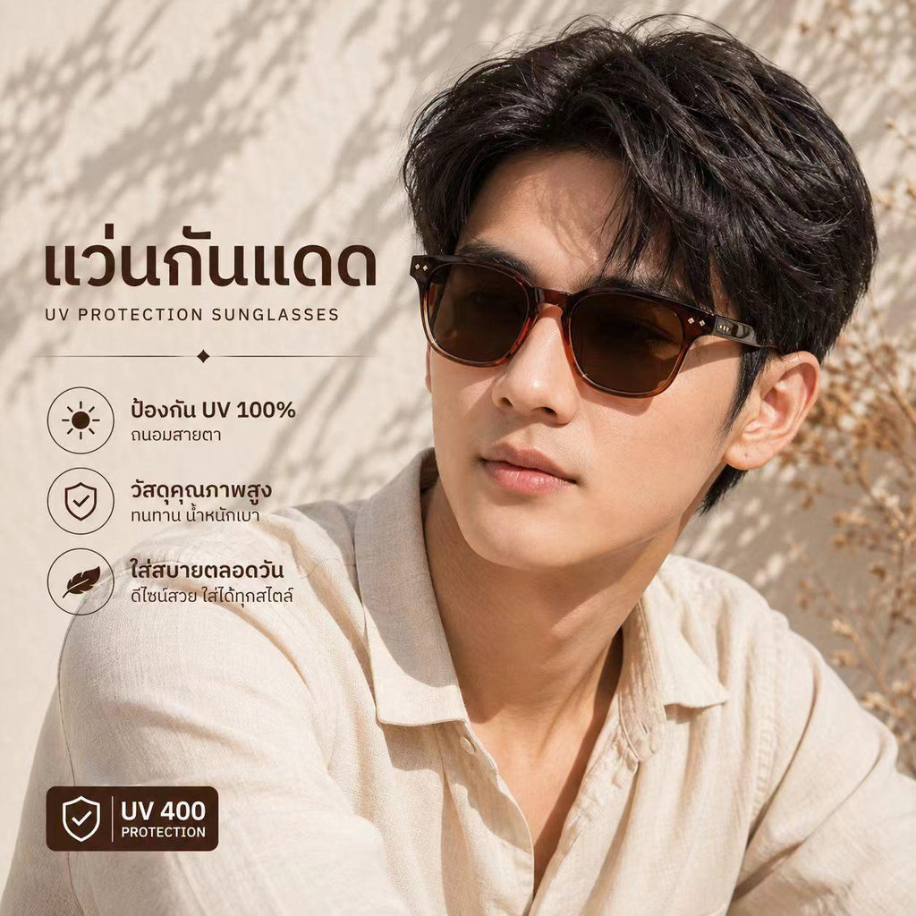 แว่นกันแดดแฟชั่น รุ่น 5787T กรอบพลาสติกทรงสุดคลูเก๋มาก ใส่ได้ทั้งชาย/หญิง เหมาะกับกิจกรรมกลางแจ้งสวมใส่ได้หลากหลายโอกาส งานดีราคาเบาๆ พร้อมส่งทุกวัน