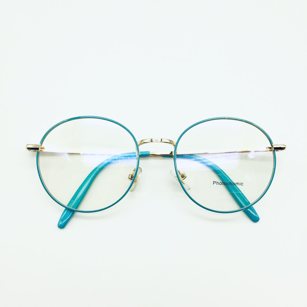 แว่นตาปรับแสง Photochromic blue filter เลนส์เปลี่ยนสีได้เมื่อออกแดด รุ่น 21002Auto กรอบโลหะ มีให้เลือก10สี ไม่รวมอุปกรณ์