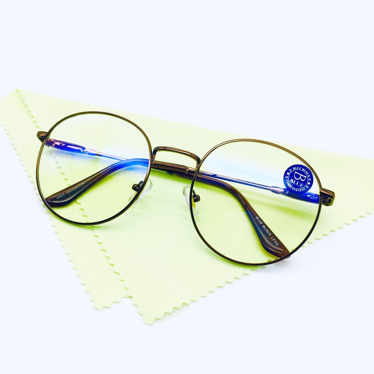 [COD]แว่นตากรองแสง รุ่น 4904 กรอบโลหะ มีให้เลือก5สีเลนส์BlueBlockกรองแสงสีฟ้า ปกป้องดวงตาจากแสงคอมพิวเตอร์ ไม่รวมอุปกรณ์