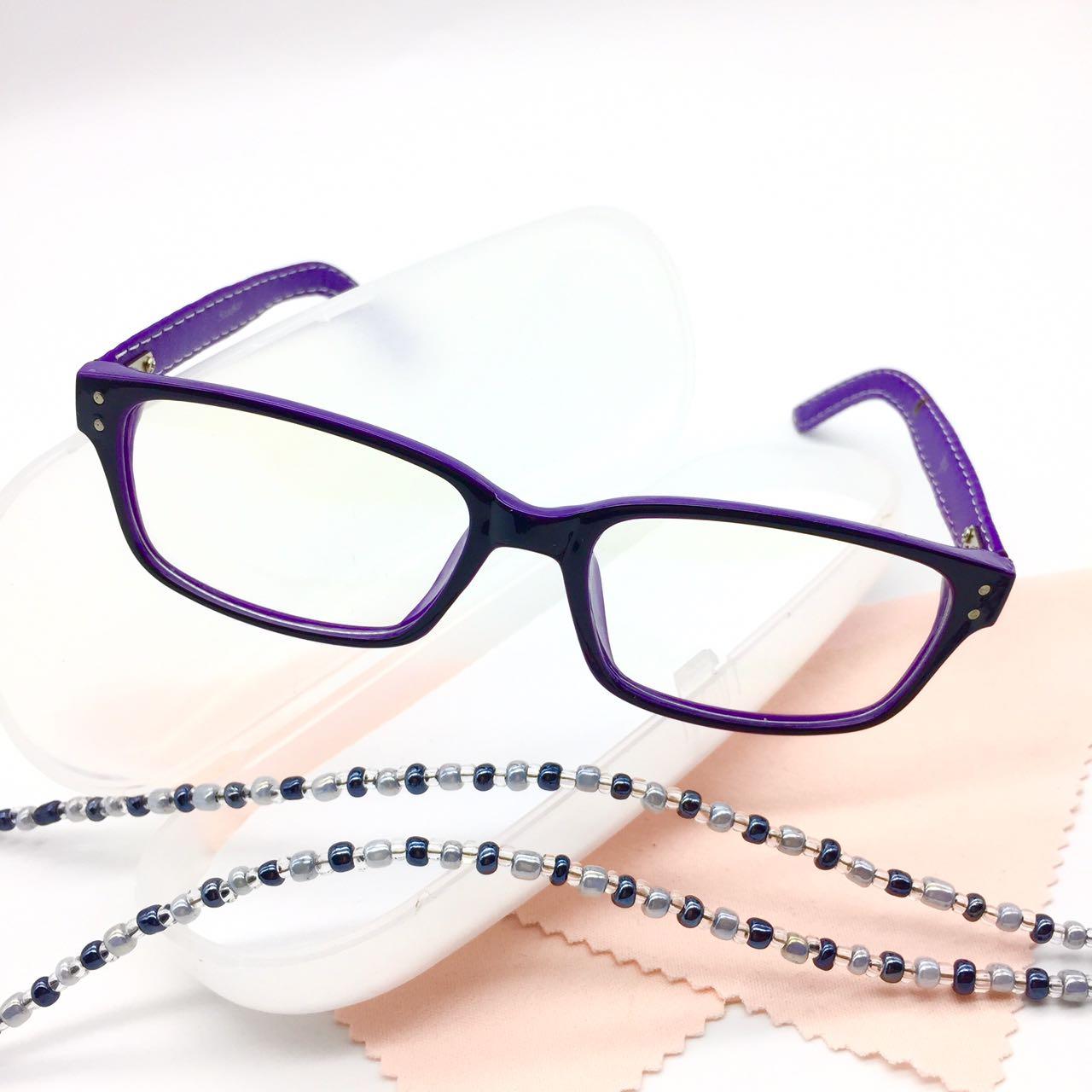 แว่นตาสายตายาว แฟชั่น รุ่น 7801 กรอบพลาสติก ขาหนัง มีให้เลือก7สี ไม่รวมอุปกรณ์