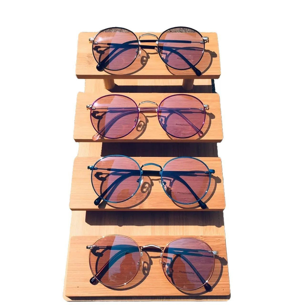 แว่นตาปรับแสง Photochromic blue filter เลนส์เปลี่ยนสีได้เมื่อออกแดด รุ่น 2001Auto กรอบโลหะ มีให้เลือก10 สี ไม่รวมอุปกรณ์