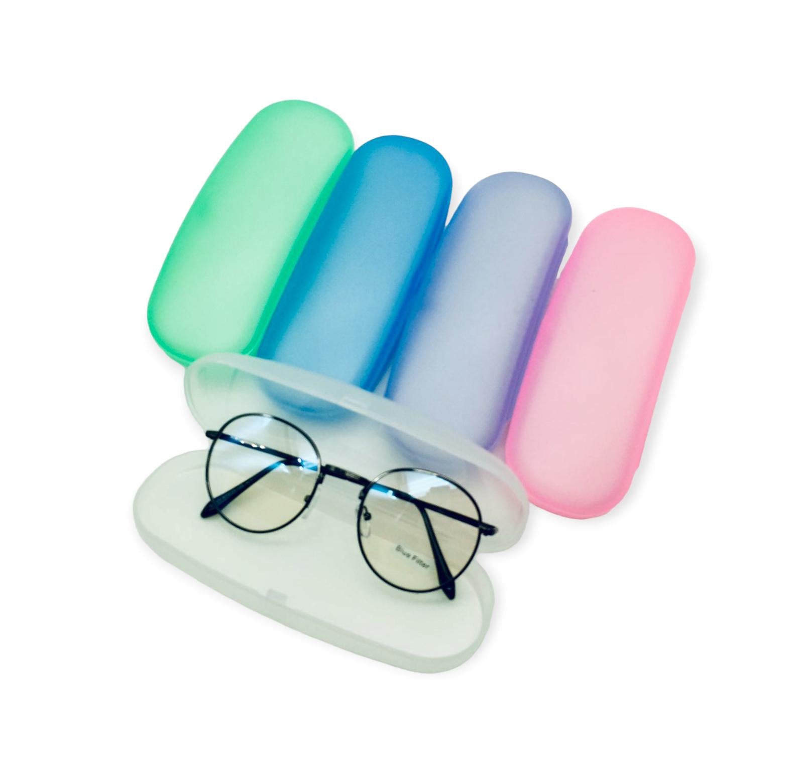 กล่องแว่นตา box PC ใส มี5สีให้เลือก 1กล่อง
