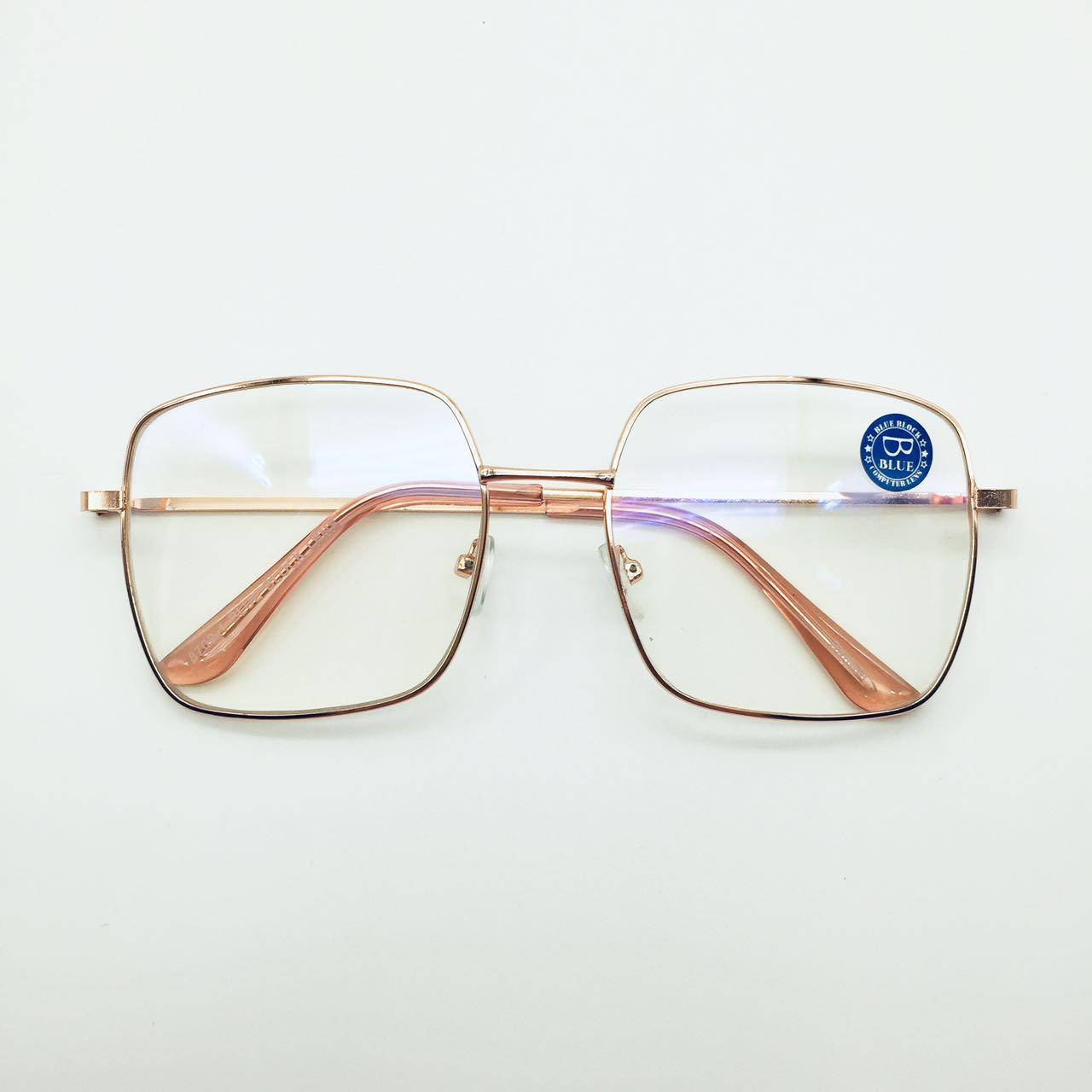 แว่นตากรองแสง รุ่น 8702-1 กรอบโลหะ มีให้เลือก6สี เลนส์BlueBlockกรองแสงสีฟ้า ปกป้องดวงตาจากแสงคอมพิวเตอร์ ไม่รวมอุปกรณ์