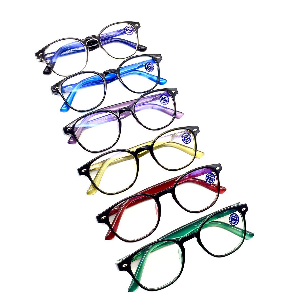 แว่นตากรองแสง รุ่น 2246 กรอบพลาสติก มีให้เลือก6สี เลนส์BlueBlockกรองแสงสีฟ้า ปกป้องดวงตาจากแสงคอมพิวเตอร์ ไม่รวมอุปกรณ์