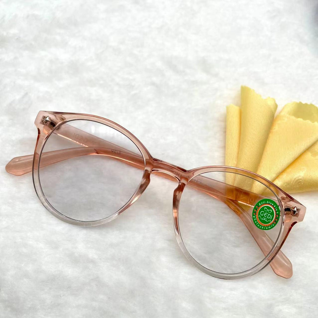 แว่นตาปรับแสงออโต้ รุ่น 2378Auto ทรงหยดน้ำใหญ่งานเข้าใหม่สีสวยใส่สบาย Photochromic blue filter เลนส์เปลี่ยนสีได้เมื่อออกแดด กรอบพลาสติก มีให้เลือก5สี ไม่รวมอุปกรณ์