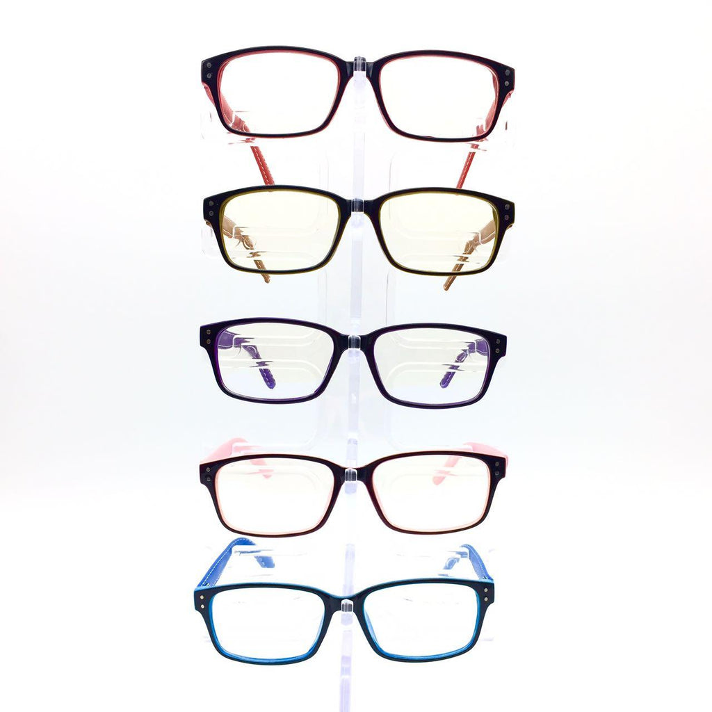 แว่นตาสายตายาว แฟชั่น รุ่น 7801 กรอบพลาสติก ขาหนัง มีให้เลือก7สี ไม่รวมอุปกรณ์
