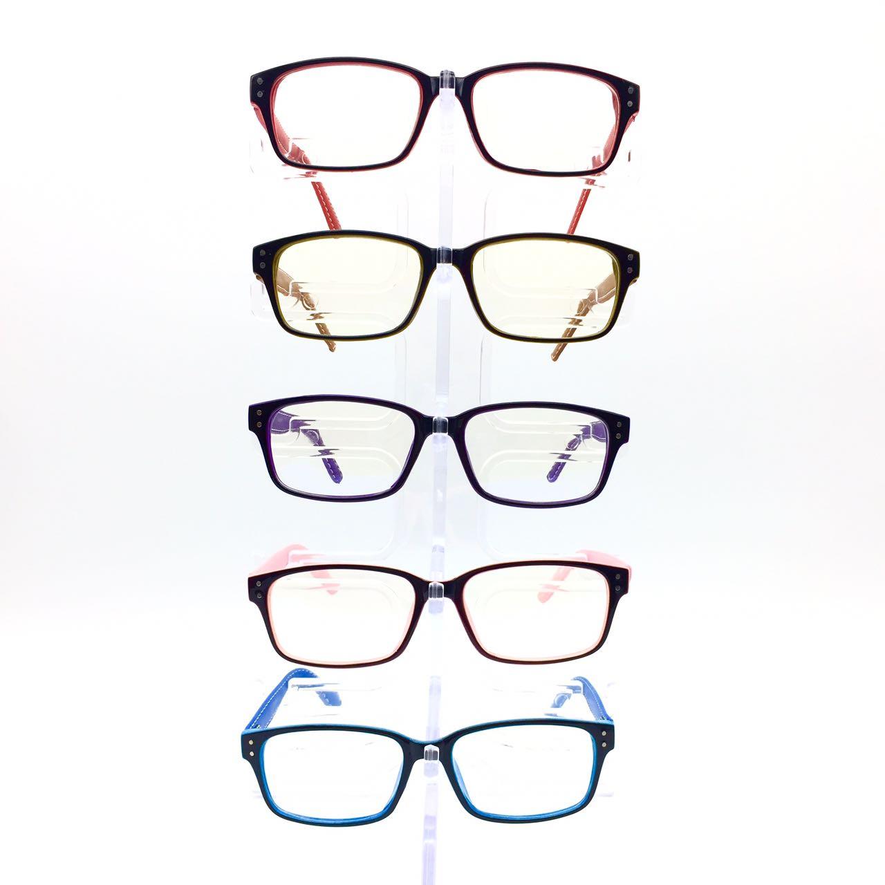 แว่นตาสายตายาว แฟชั่น รุ่น 7801 กรอบพลาสติก ขาหนัง มีให้เลือก7สี ไม่รวมอุปกรณ์