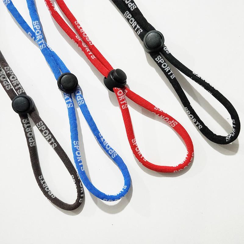 สายคล้องแว่นตา sport rope ทรงสปอร์ต สายผ้ายืด สายเล็ก ปรับความยาวได้ มี4สี ใช้ได้ทั้งผู้ชาย-ผู้หญิง ไม่รวมอุปกรณ์