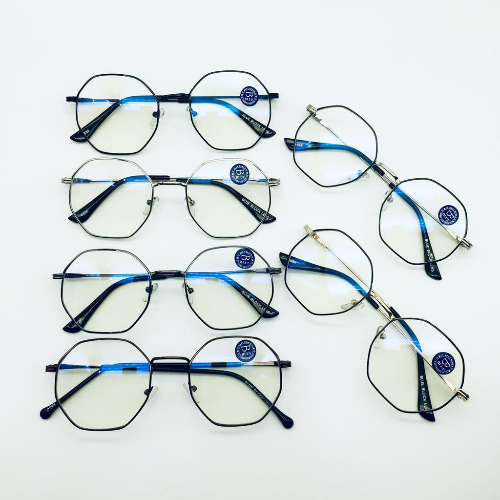 แว่นตากรองแสง รุ่น 4886 กรอบโลหะ มีให้เลือก6สี เลนส์BlueBlockกรองแสงสีฟ้า ปกป้องดวงตาจากแสงคอมพิวเตอร์ ไม่รวมอุปกรณ์