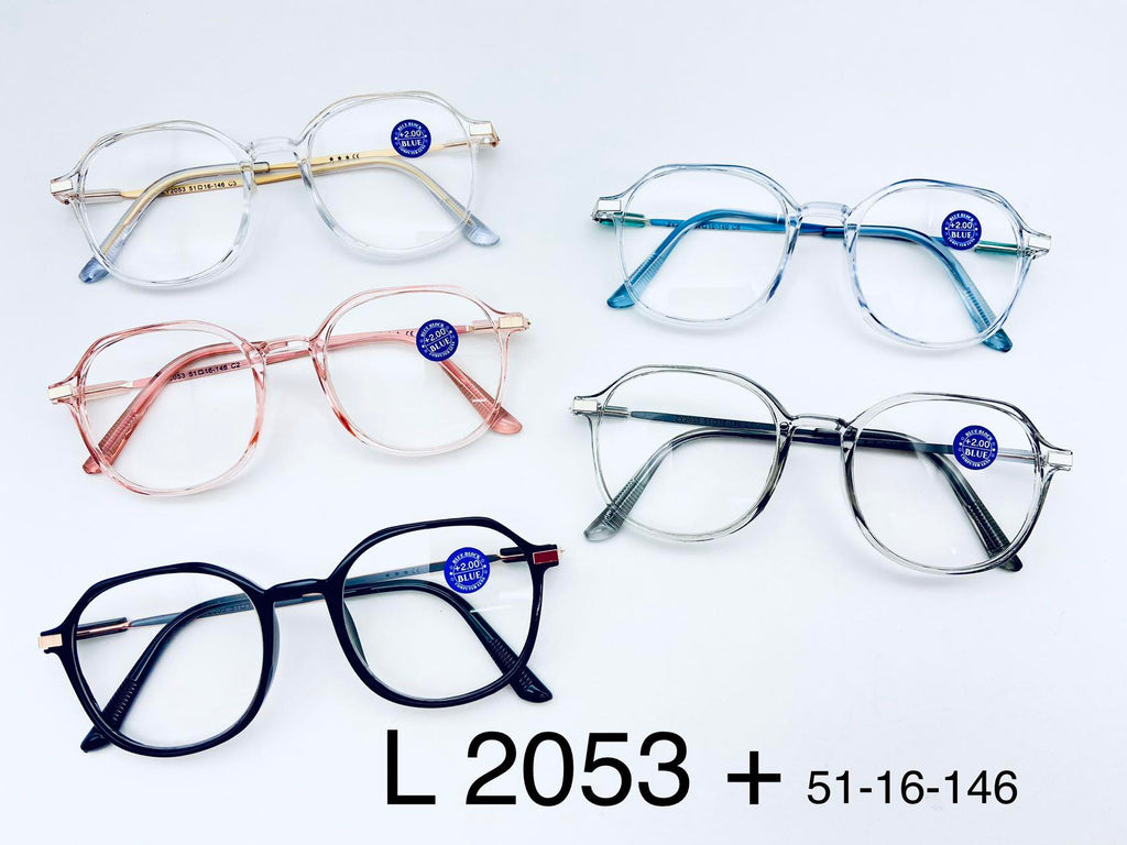 แว่นสายตายาว+50ถึง+400ปกป้องดวงตาจากแสงคอมพิวเตอร์เลนส์BlueBlockกรองแสงสีฟ้า2053