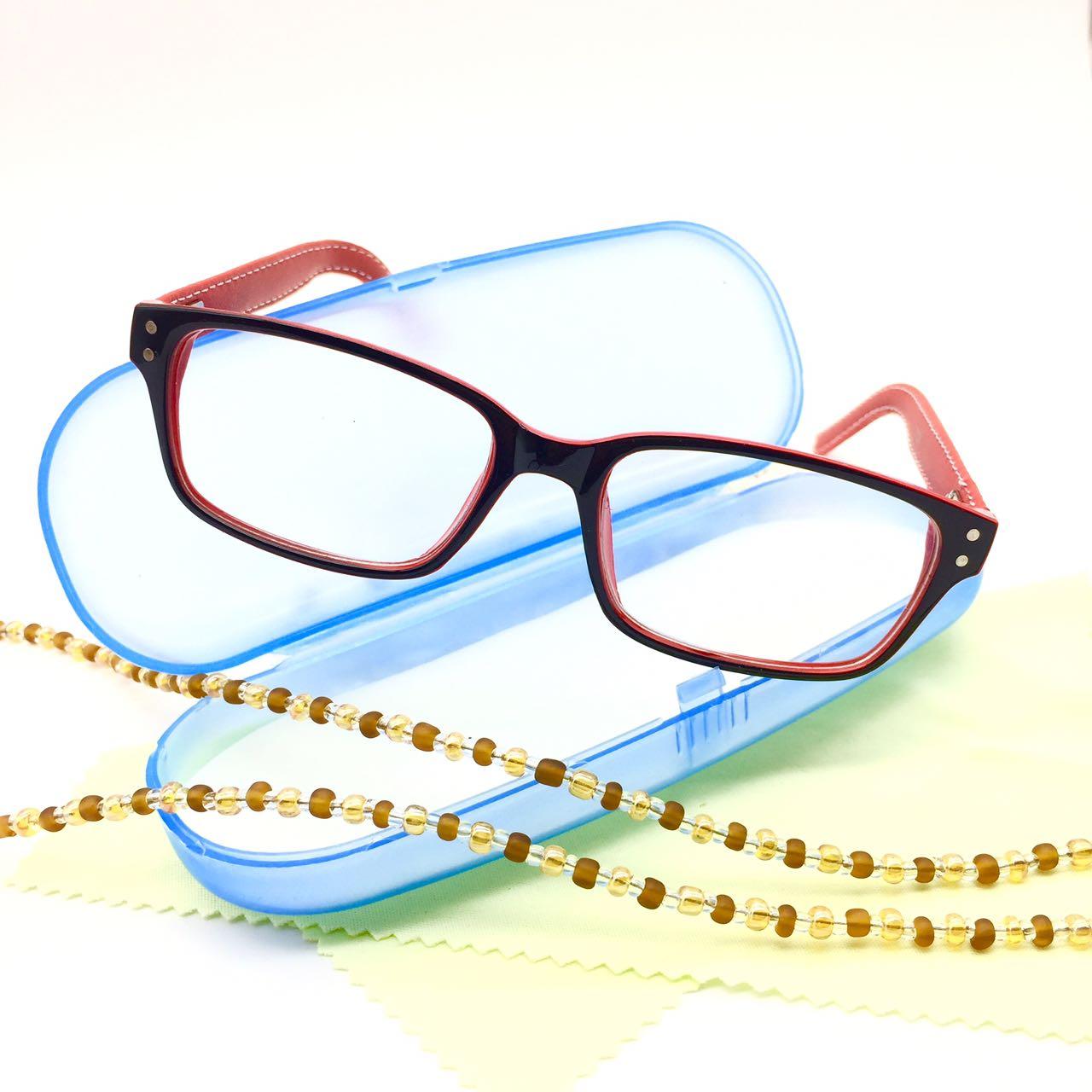 แว่นตาสายตายาว แฟชั่น รุ่น 7801 กรอบพลาสติก ขาหนัง มีให้เลือก7สี ไม่รวมอุปกรณ์