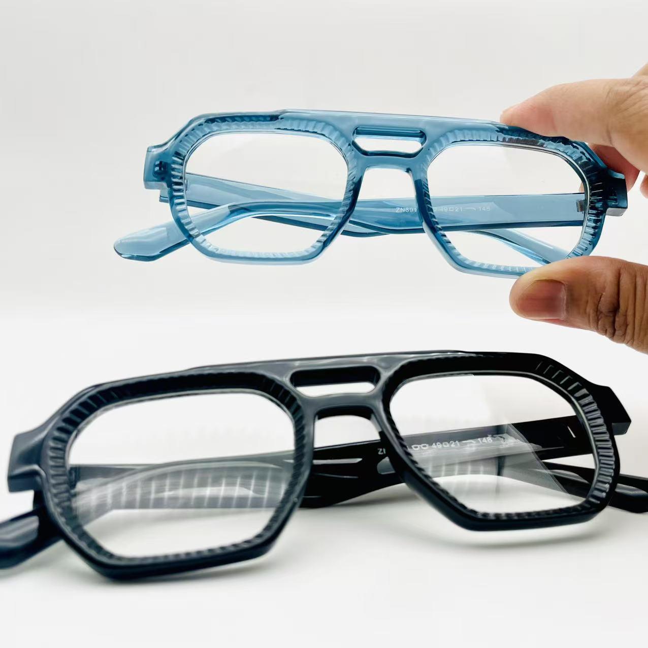 แว่นตากรองแสงเลนส์ใส สายตาปกติ รุ่น 3913 กรอบพลาสติกทรงแฟชั่นสวยสุดๆ เลนส์ BlueBlock กรองแสงสีฟ้า ปกป้องแสงจากดวงตาจากแสงคอมพิวเตอร์/โทรศัพท์ มีห้เลือกหลายสีสินค้าพร้อมส่งจากไทย