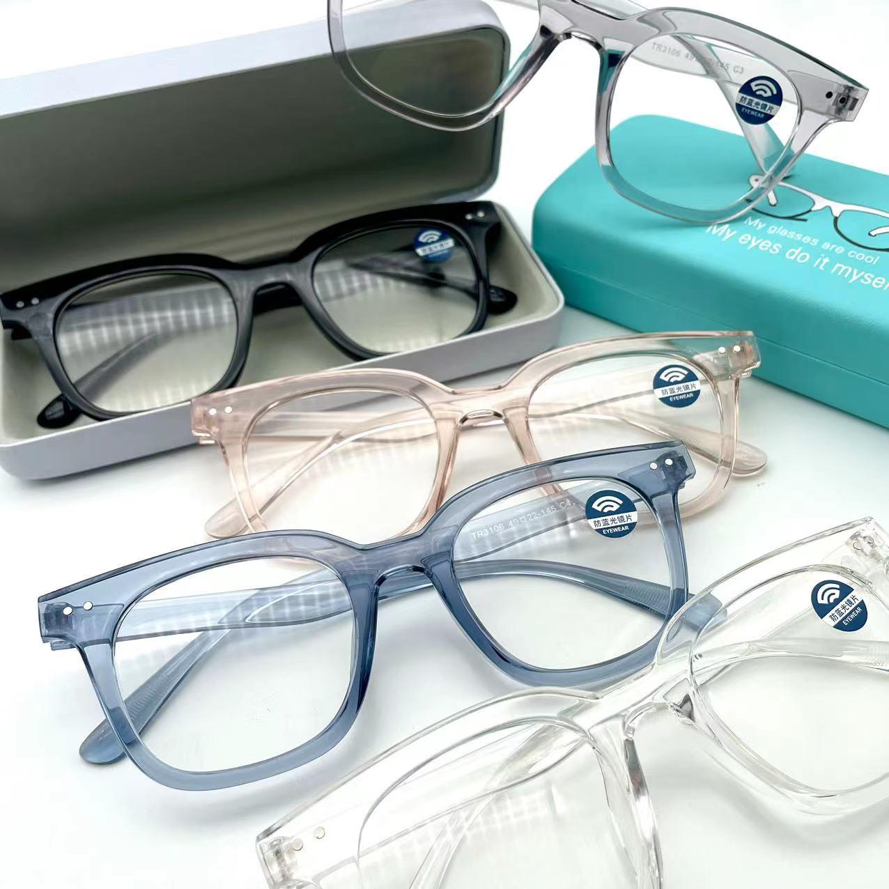 แว่นตากรองแสงมาใหม่ใส่สวย รุ่น 3106 กรอบTR มีให้เลือก5สี เลนส์BlueBlockกรองแสงสีฟ้า ปกป้องดวงตาจากแสงคอมพิวเตอร์ใส่สวยมากๆ ไม่รวมอุปกรณ์