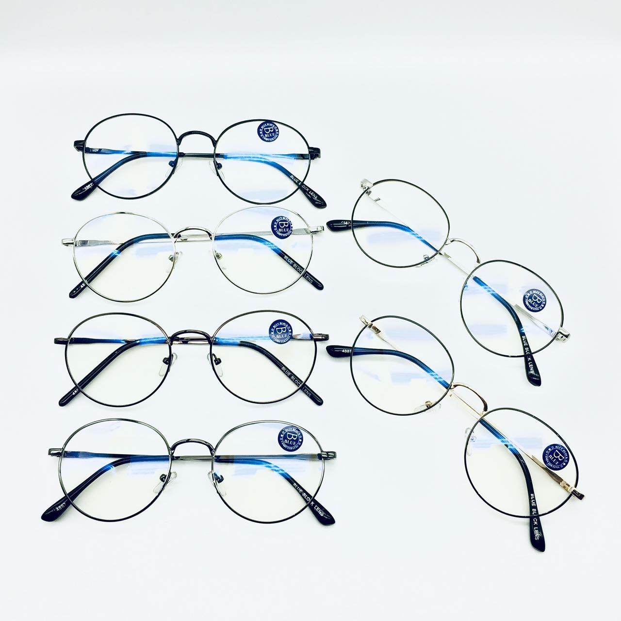 แว่นตากรองแสง รุ่น 4887 กรอบโลหะ มีให้เลือก6สี เลนส์BlueBlockกรองแสงสีฟ้า ปกป้องดวงตาจากแสงคอมพิวเตอร์ ไม่รวมอุปกรณ์