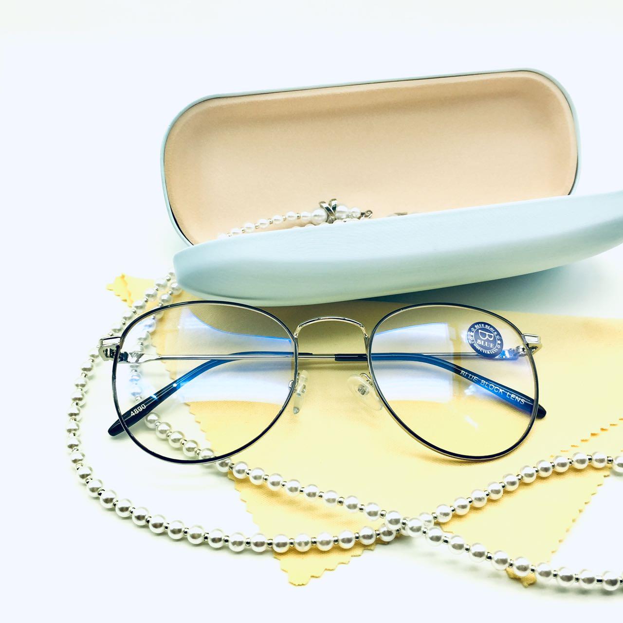 แว่นตากรองแสง รุ่น 4890 กรอบโลหะ มีให้เลือก6สี เลนส์BlueBlockกรองแสงสีฟ้า ปกป้องดวงตาจากแสงคอมพิวเตอร์ ไม่รวมอุปกรณ์