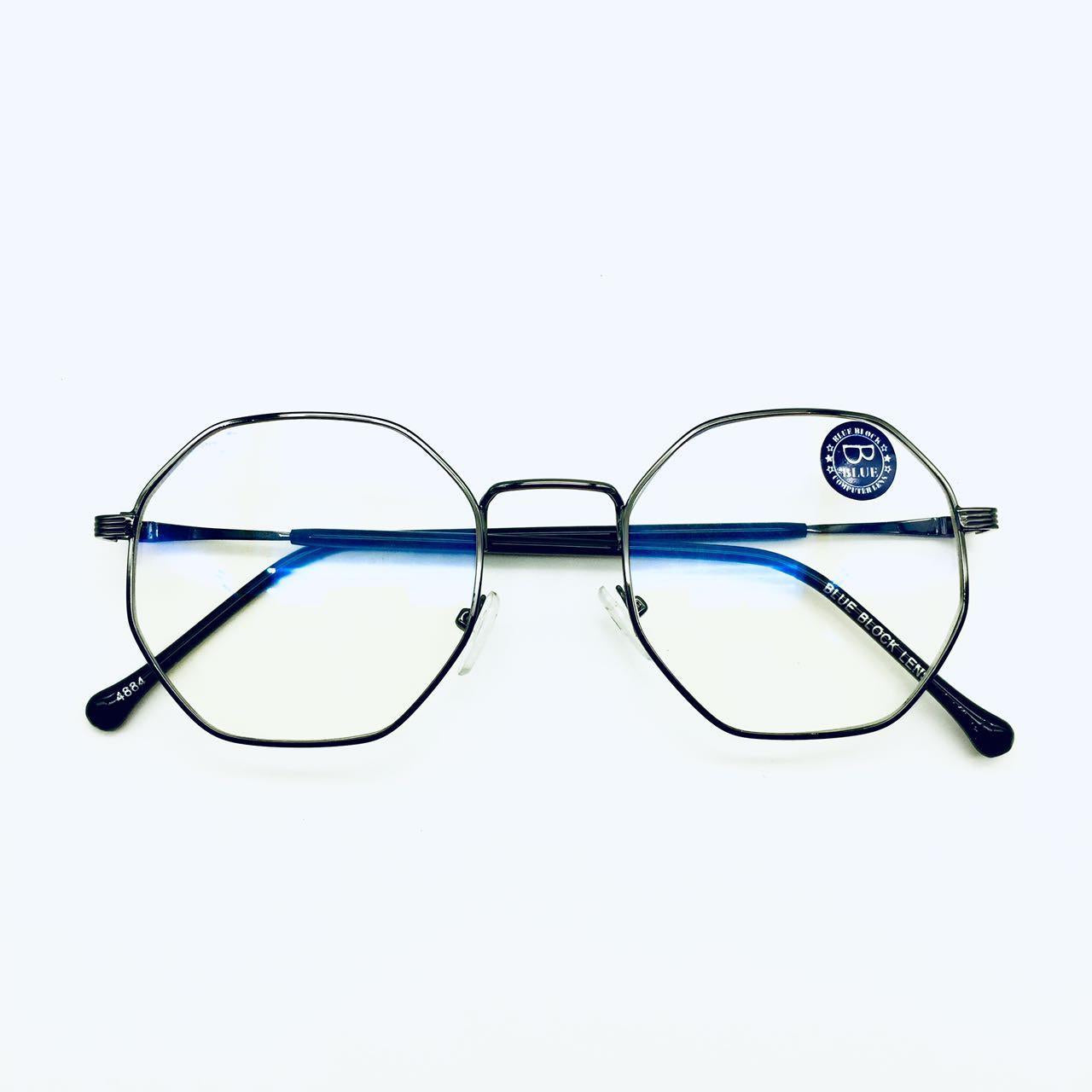 แว่นตากรองแสง รุ่น 4884 กรอบโลหะ มีให้เลือก6สี เลนส์BlueBlockกรองแสงสีฟ้า ปกป้องดวงตาจากแสงคอมพิวเตอร์ ไม่รวมอุปกรณ์
