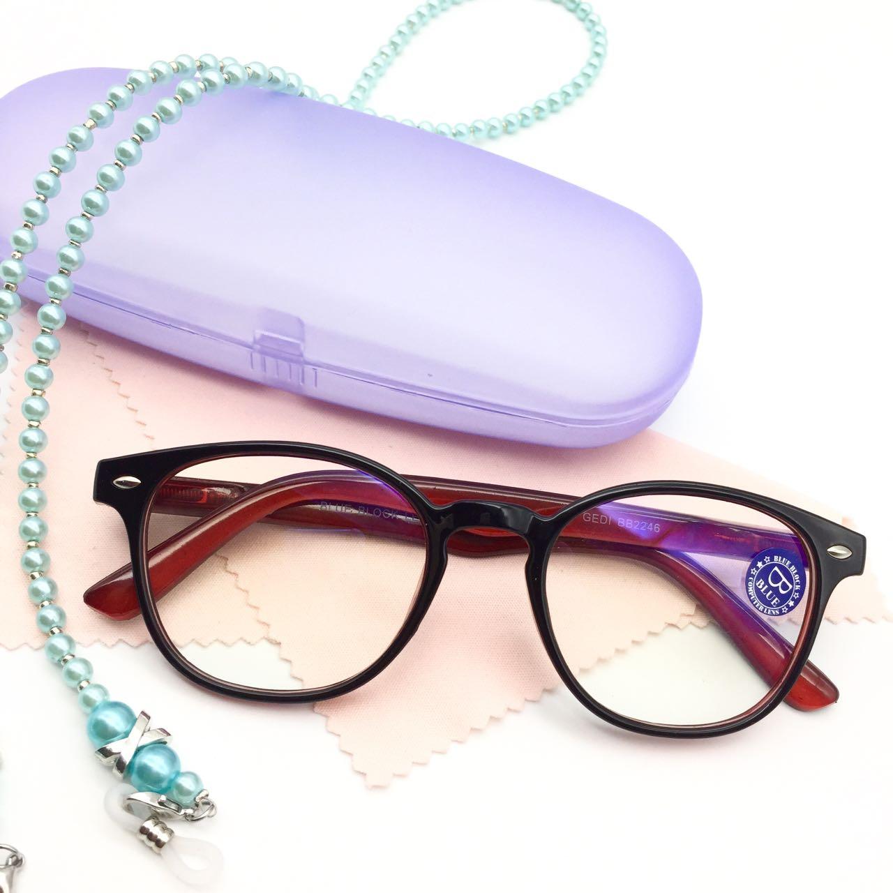 แว่นตากรองแสง รุ่น 2246 กรอบพลาสติก มีให้เลือก6สี เลนส์BlueBlockกรองแสงสีฟ้า ปกป้องดวงตาจากแสงคอมพิวเตอร์ ไม่รวมอุปกรณ์