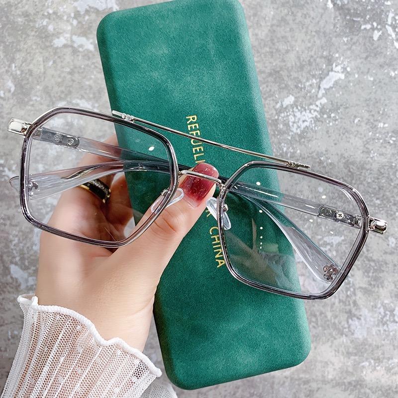 แว่นตาปรับแสงออโต้ รุ่น 0039Auto ทรงเหลี่ยมมีคานสุดเท่ใส่สวย Photochromic blue filter เลนส์เปลี่ยนสีได้เมื่อออกแดด กรอบโลหะ มีให้เลือก4สี ไม่รวมอุปกรณ์