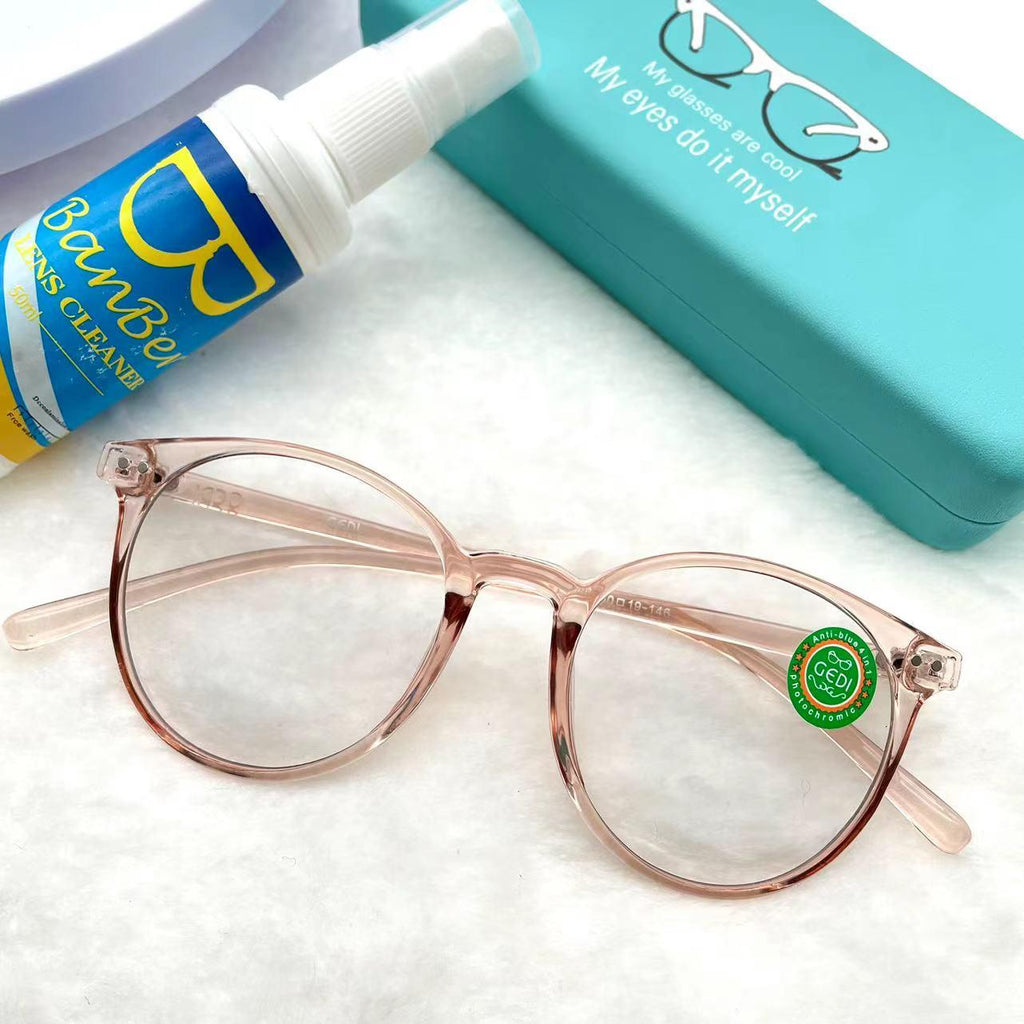 แว่นตาปรับแสงออโต้ รุ่น 2498Auto ทรงหยดน้ำเล็กงานเข้าใหม่สีสวยใส่แล้วหน้าสวย Photochromic blue filter เลนส์เปลี่ยนสีได้เมื่อออกแดด กรอบพลาสติก มีให้เลือก5สี ไม่รวมอุปกรณ์