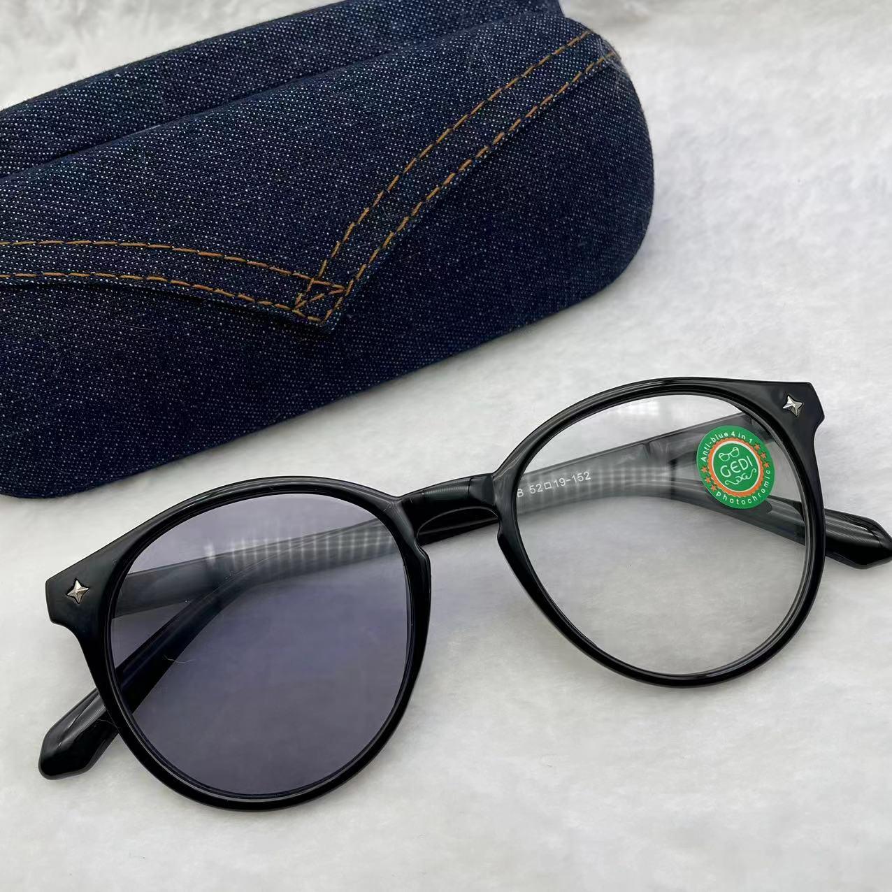 แว่นตาปรับแสงออโต้ รุ่น 2378Auto ทรงหยดน้ำใหญ่งานเข้าใหม่สีสวยใส่สบาย Photochromic blue filter เลนส์เปลี่ยนสีได้เมื่อออกแดด กรอบพลาสติก มีให้เลือก5สี ไม่รวมอุปกรณ์