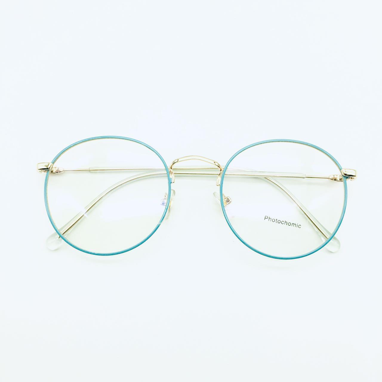 แว่นตาปรับแสง Photochromic blue filter เลนส์เปลี่ยนสีได้เมื่อออกแดด รุ่น 2001Auto กรอบโลหะ มีให้เลือก10 สี ไม่รวมอุปกรณ์