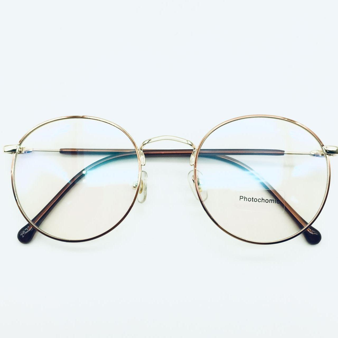 แว่นตาปรับแสง Photochromic blue filter เลนส์เปลี่ยนสีได้เมื่อออกแดด รุ่น 2001Auto กรอบโลหะ มีให้เลือก10 สี ไม่รวมอุปกรณ์