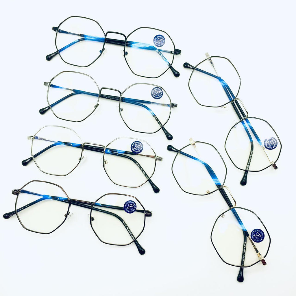 แว่นตากรองแสง รุ่น 4884 กรอบโลหะ มีให้เลือก6สี เลนส์BlueBlockกรองแสงสีฟ้า ปกป้องดวงตาจากแสงคอมพิวเตอร์ ไม่รวมอุปกรณ์